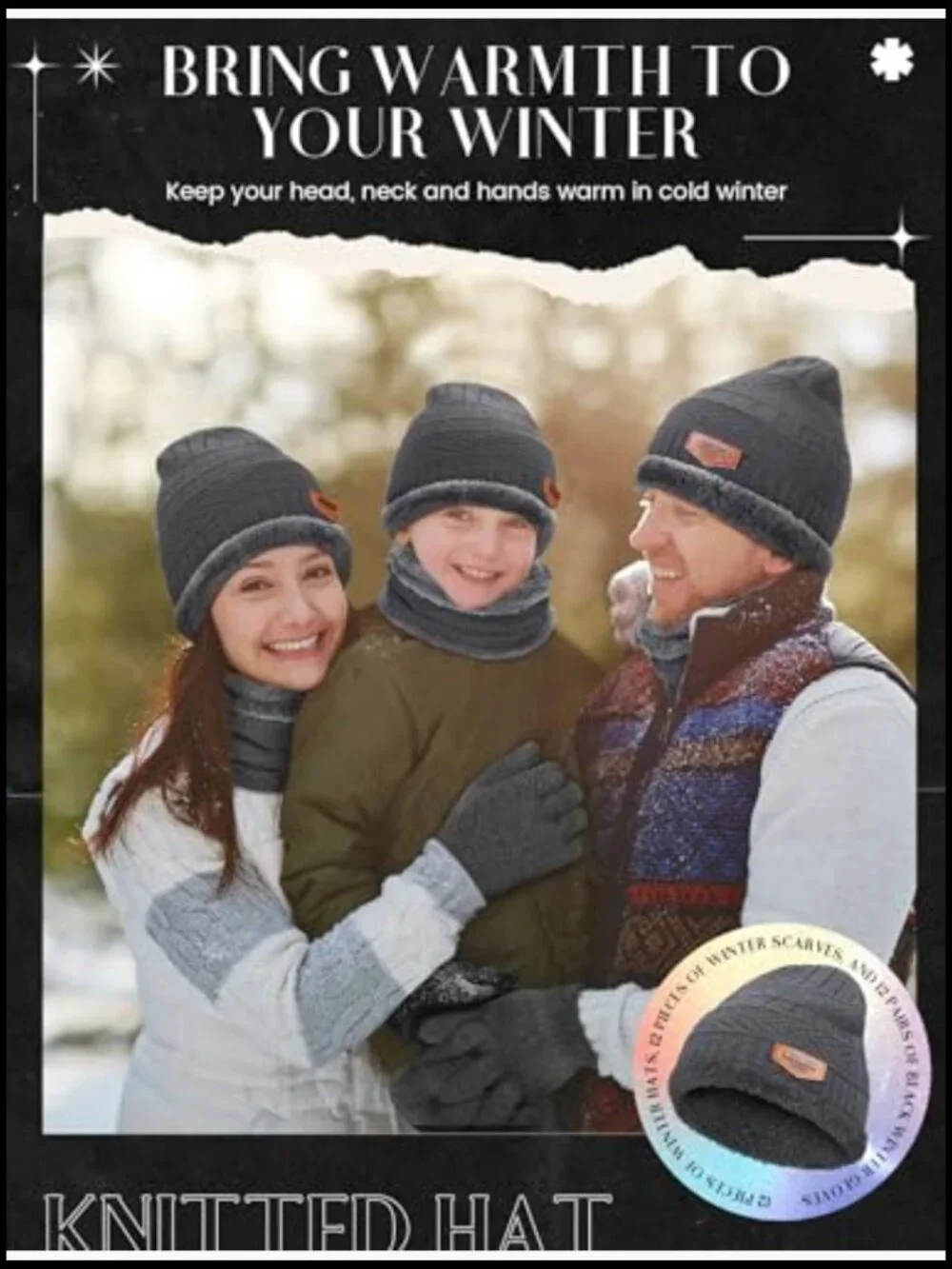 Bulk Winter Beanie Scarf Gloves Set for Men Women Unisex - 36 Pieces